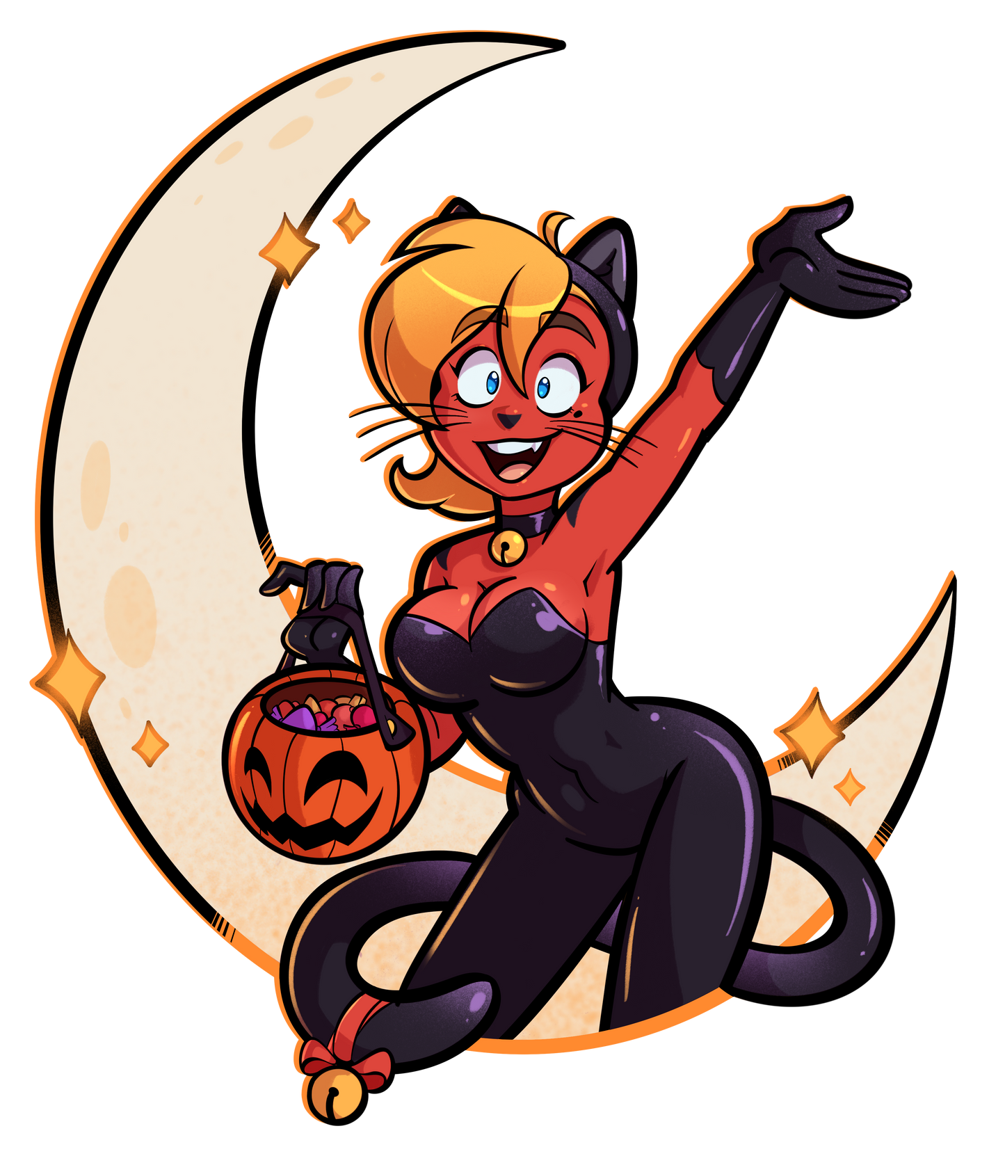 Cassandra Cat Costume Sticker