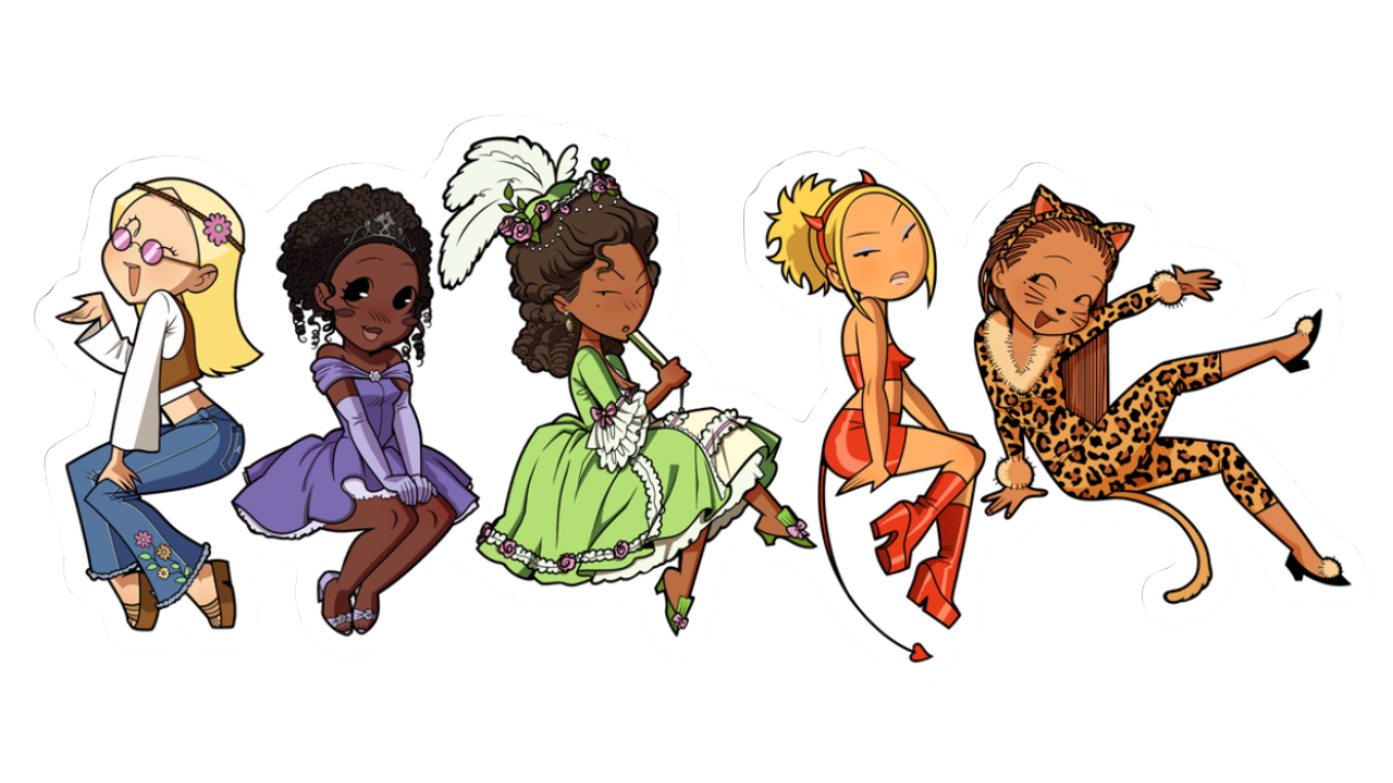 Dolls Group Costume Sticker