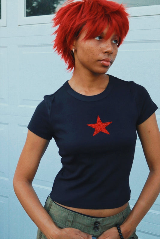 Rhinestone Star Baby Tee