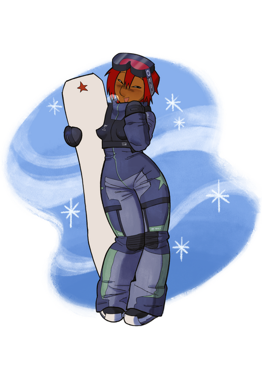 Snowboard Kate Mini Print