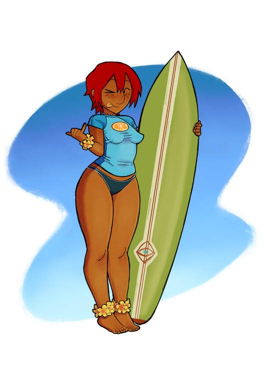 Surfboard Kate Mini Print